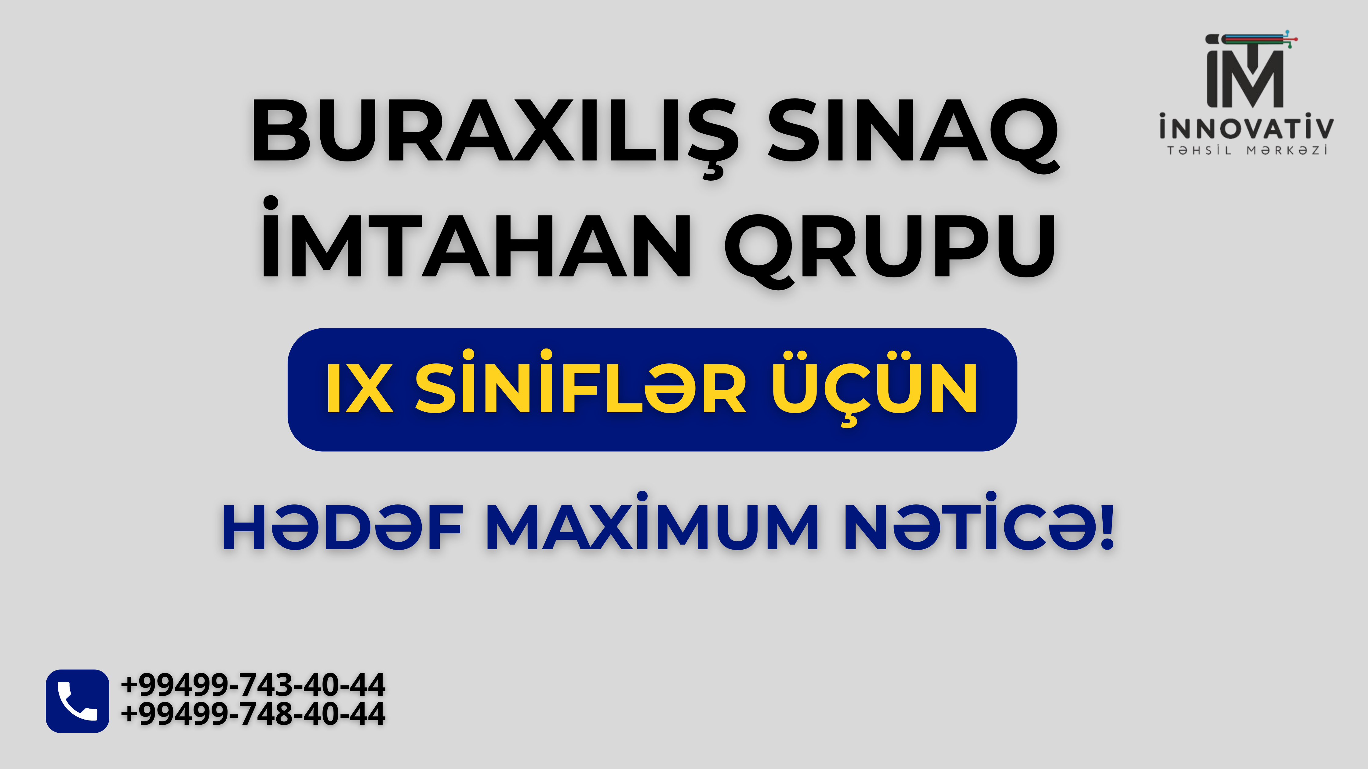 9 cu siniflər üçün Buraxılış sınaq imtahanları - Hədəf Maximum Nəticə 