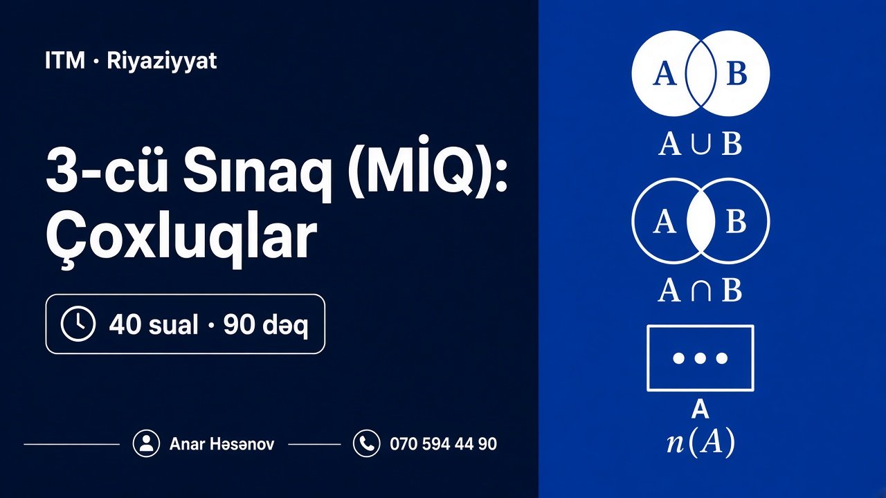 4-cü Sınaq (MİQ): Çoxluqlar