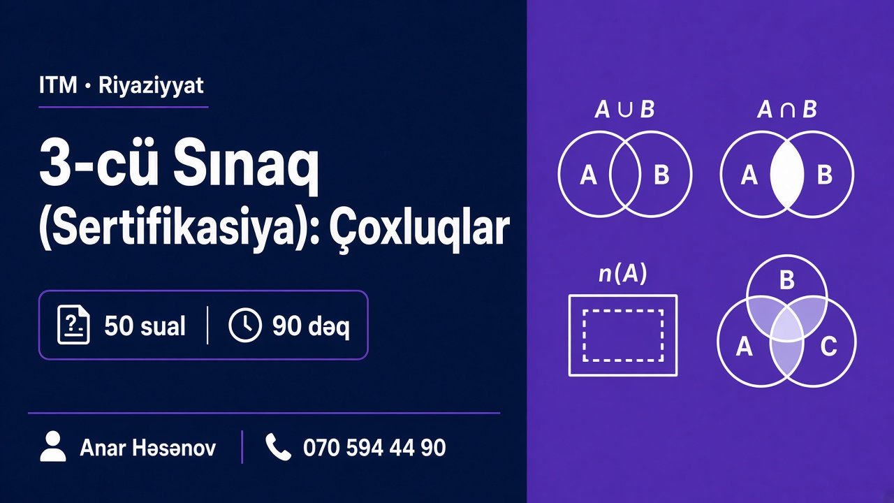 4-cü Sınaq (Sertifikasiya): Çoxluqlar
