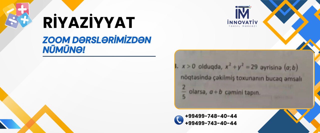 ZOOM DƏRSLƏRİMİZDƏN NÜMUNƏ