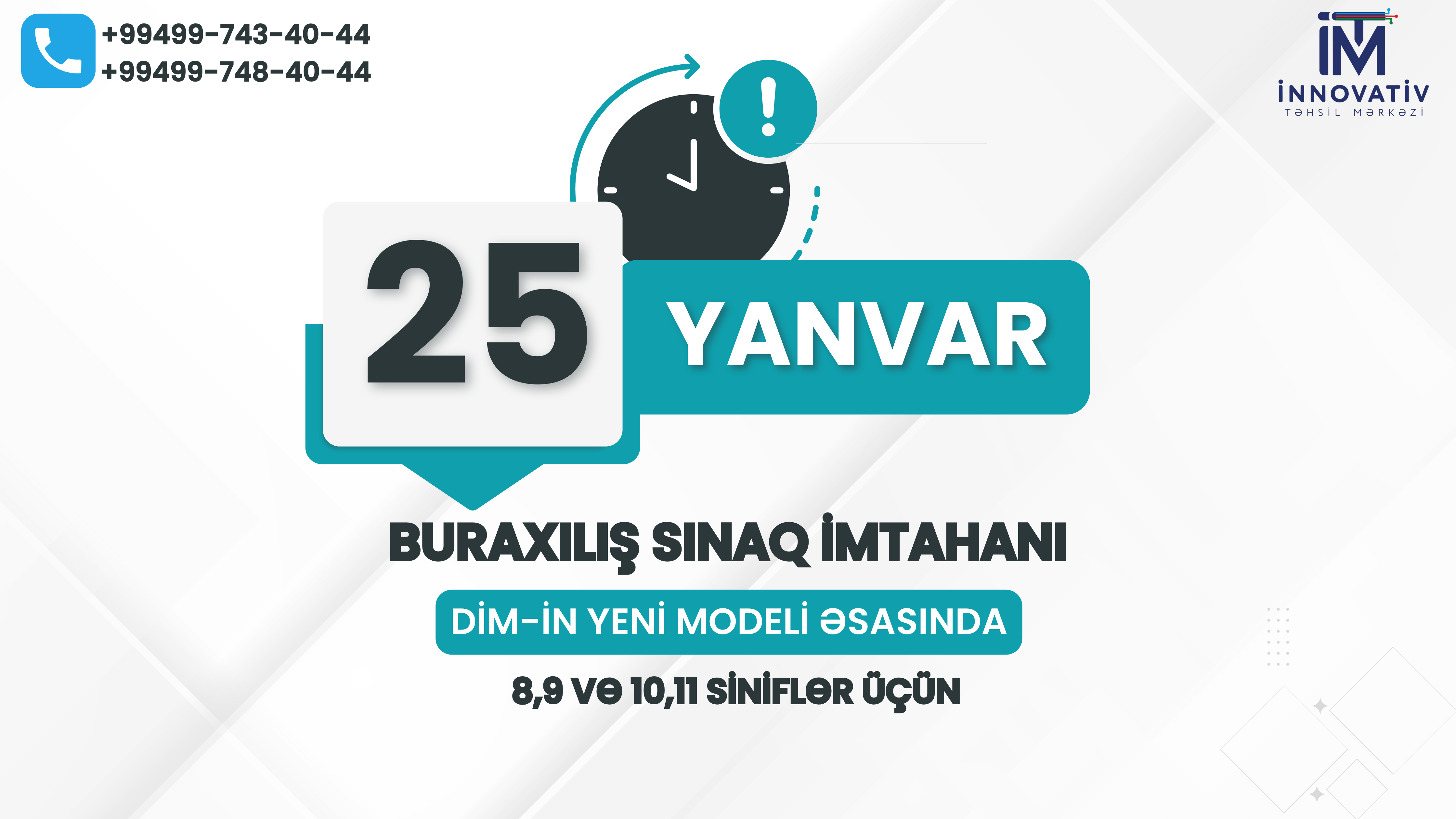 25 YANVAR Buraxılış sınaq imtahanı BSİ-5