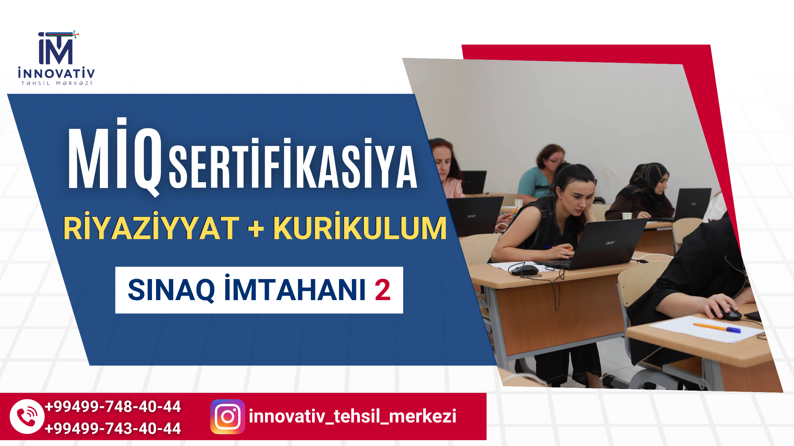 Riyaziyyat Miq və Sertifikasiya üzrə sınaq imtahanı -2!