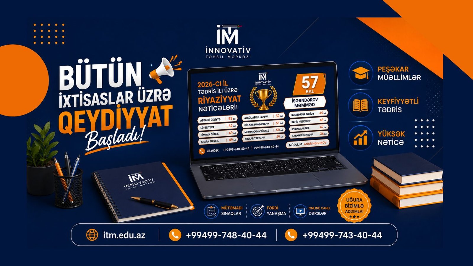 YENİ TƏDRİS İLİ ÜZRƏ BÜTÜN İXTİSASLAR ÜÇÜN QEYDİYYAT BAŞLADI!