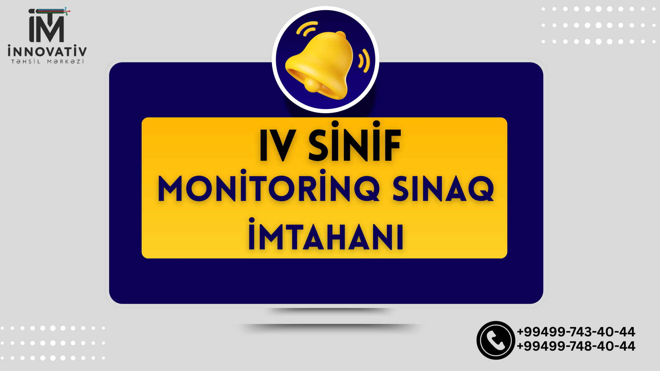 Monitorinq 4 -cü sinif sınaq imtahanı 