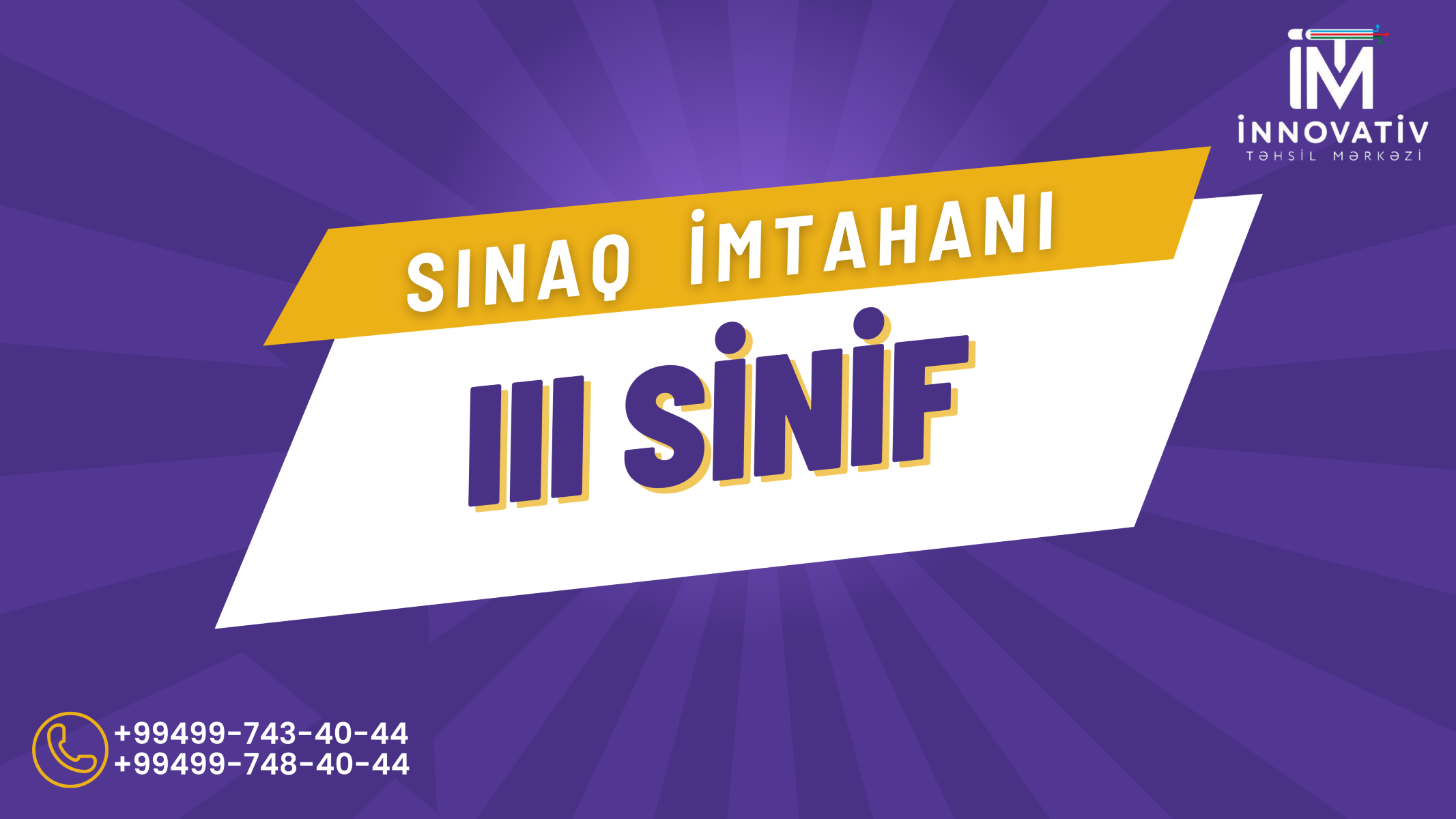 3 -cü sinif sınaq imtahanı 