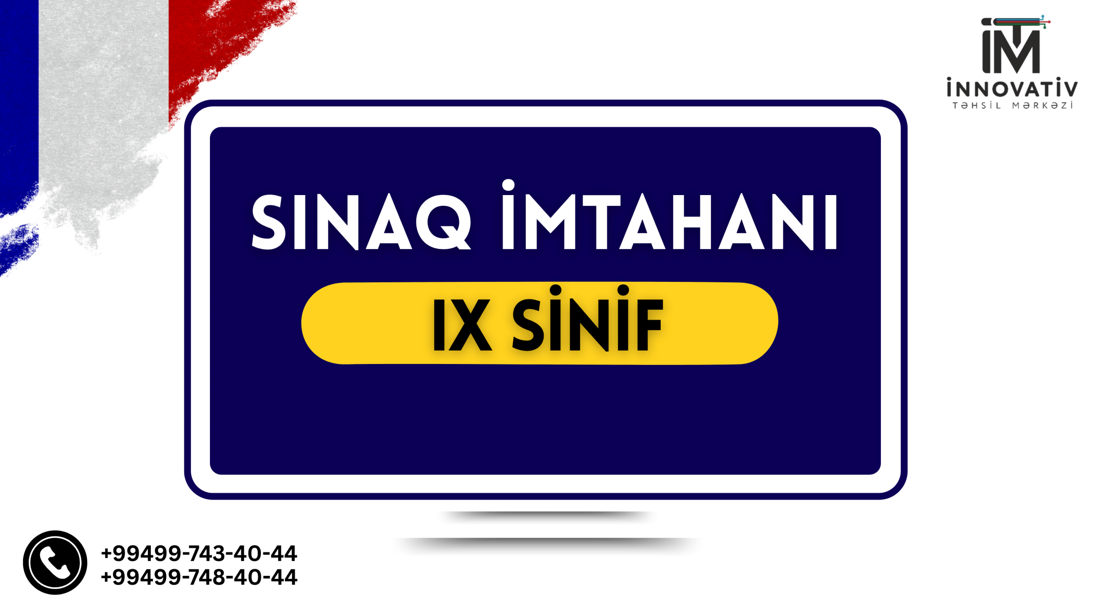 9-cu sinif Sınaq imtahanı - Fransız dili
