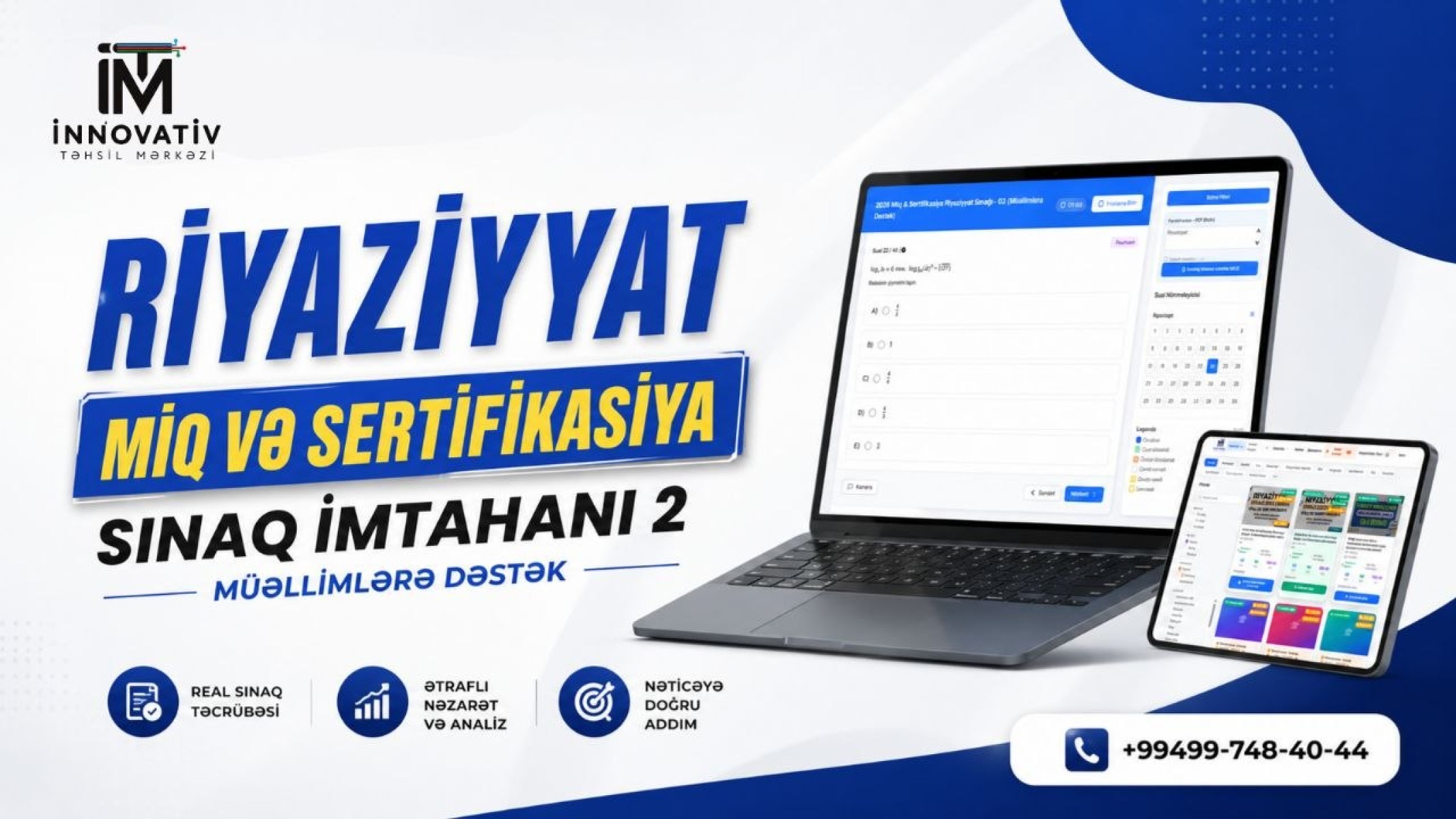 2026 MIQ & Sertifikasiya Riyaziyyat Sınağı – 02 (Müəllimlərə tam dəstək) 