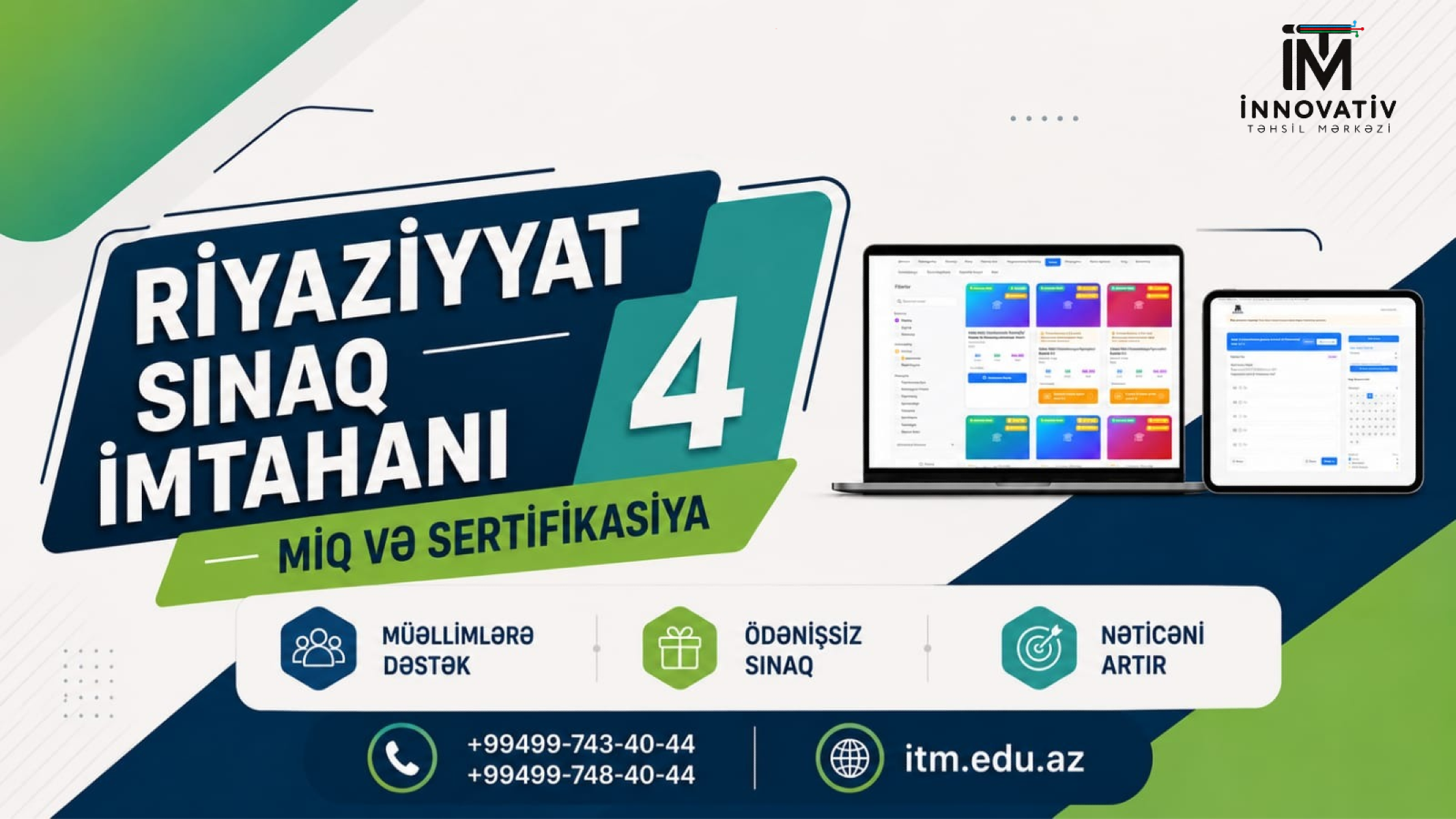 2026 MIQ & Sertifikasiya Riyaziyyat Sınağı – 04 (Müəllimlərə tam dəstək)   