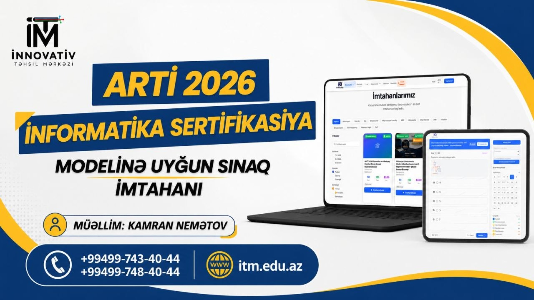 ARTİ 2026 İnformatika sertifikasiya imtahana bənzər sınaq - Kamran Nemətov