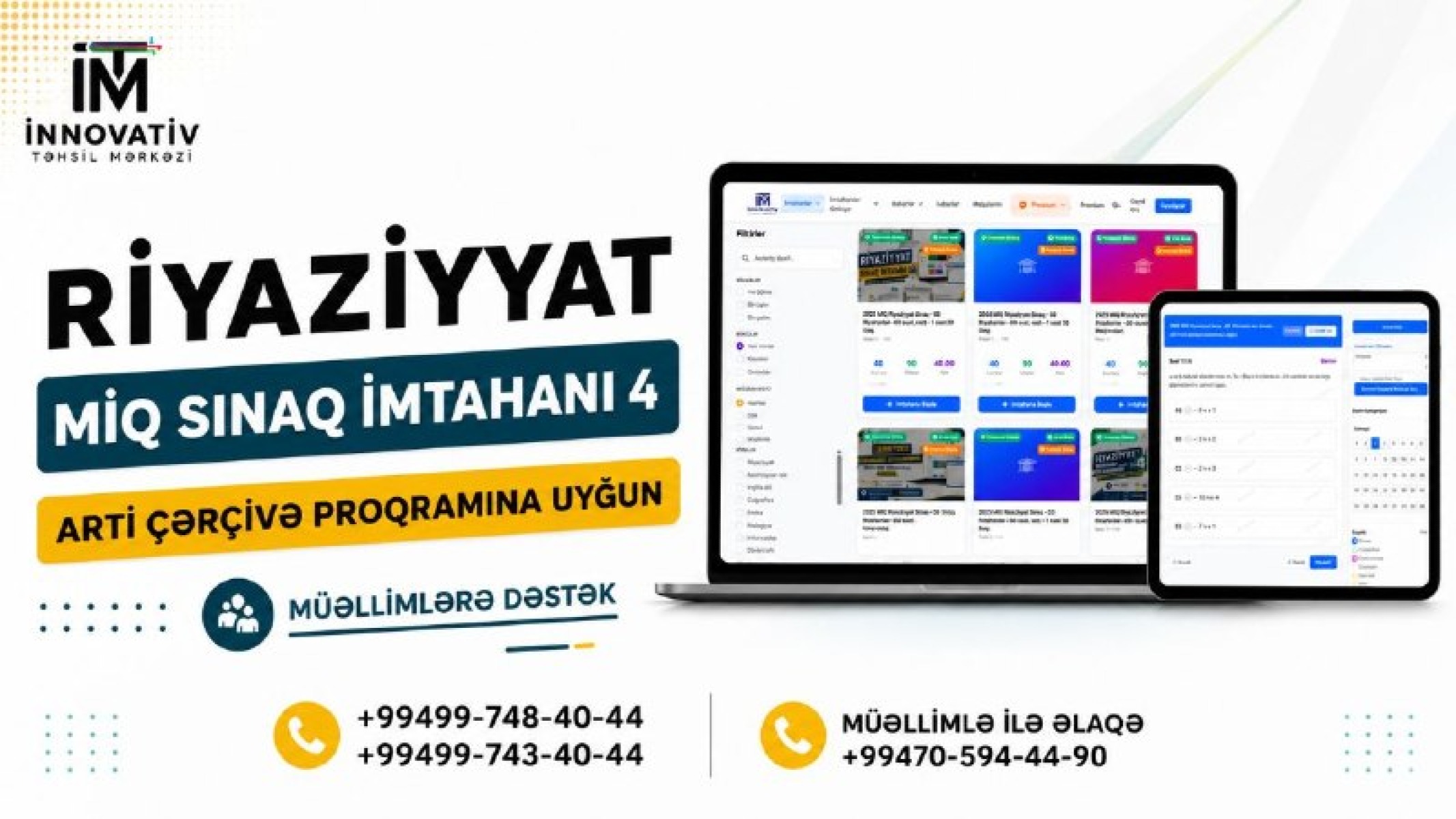 2026 MİQ Riyaziyyat Sınağı – 04 (Müəllimlərə tam dəstək) – ARTİ-nin çərçivə proqramına uyğun