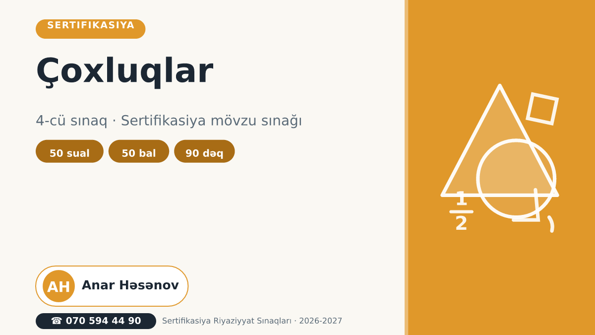 4-cü Sınaq (Sertifikasiya): Çoxluqlar Posteri