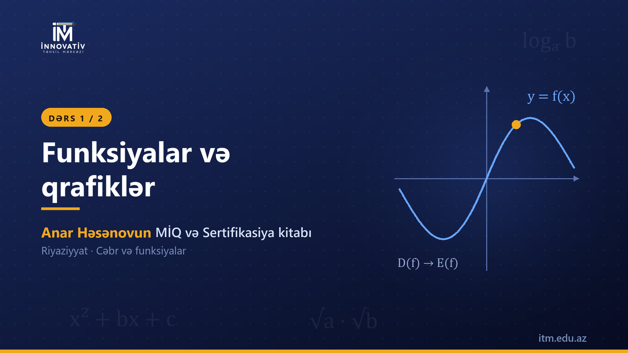 Funksiya 1-ci hissə — Anar Həsənovun MİQ/Sertifikasiya kitabından