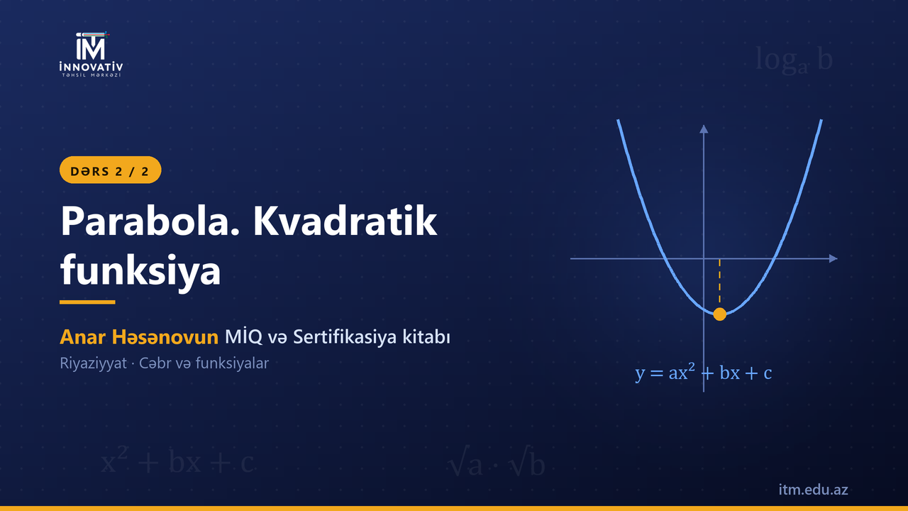 Parabola 2-ci hissə — Anar Həsənovun MİQ/Sertifikasiya kitabından