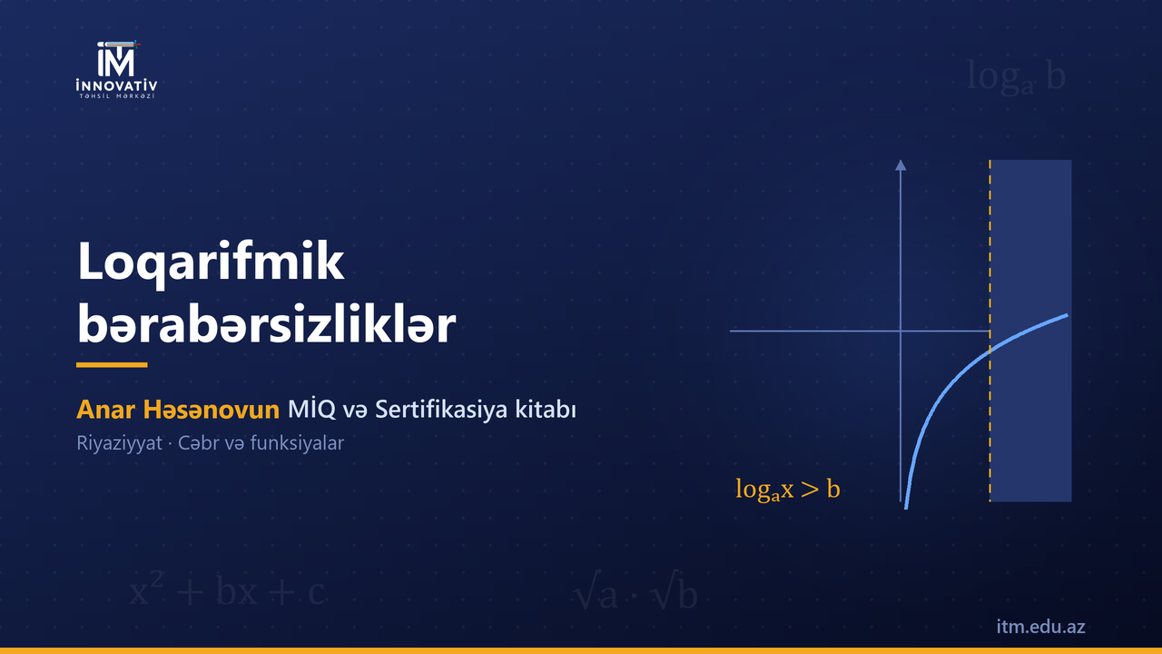 Loqarifmik bərabərsizliklər — Anar Həsənovun MİQ/Sertifikasiya kitabından
