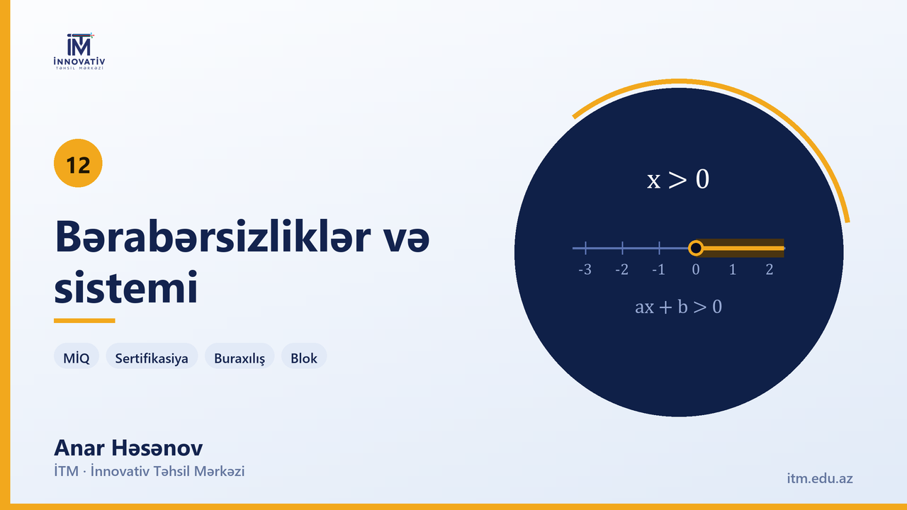 Bərabərsizliklər 100-150 — Anar Həsənov | Riyaziyyat hazırlıq