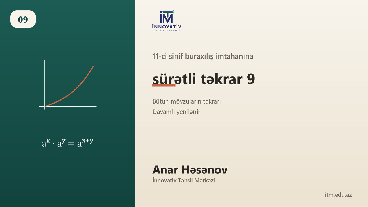 11-ci sinif buraxılış imtahanına sürətli təkrar 9