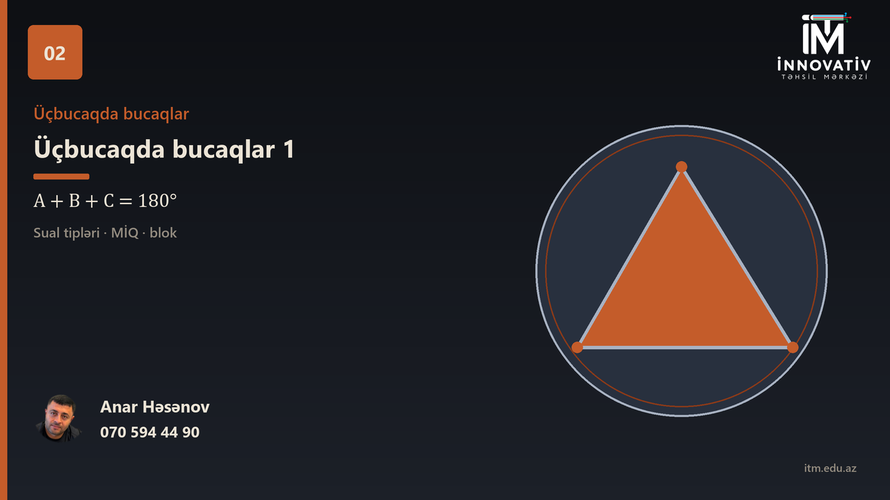 Üçbucaqda bucaqlar 1