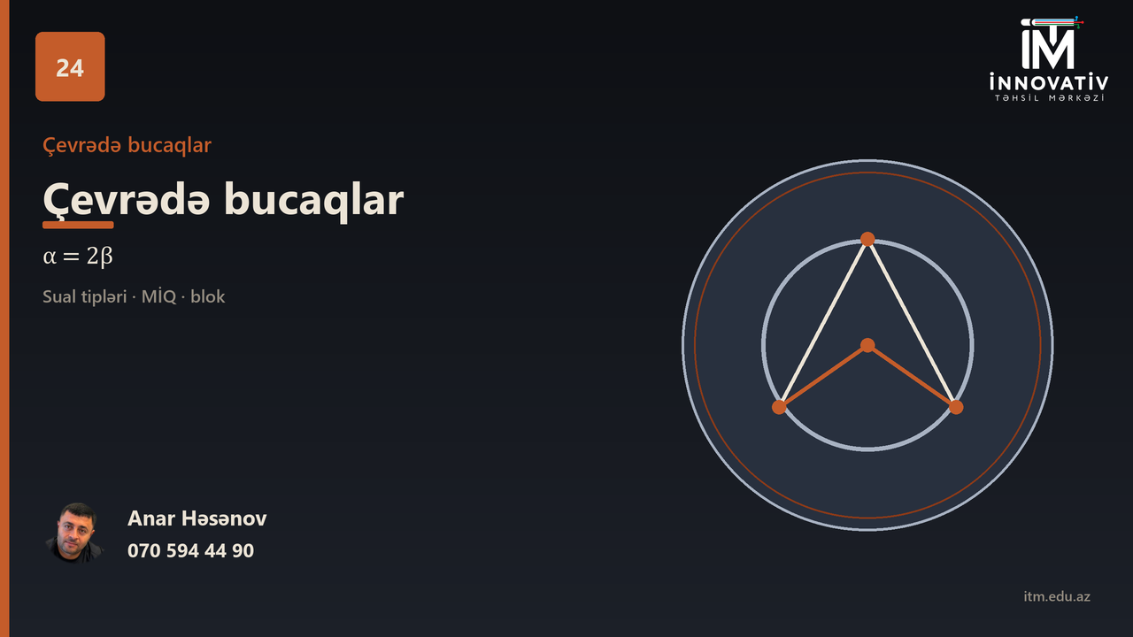 Çevrədə bucaqlar