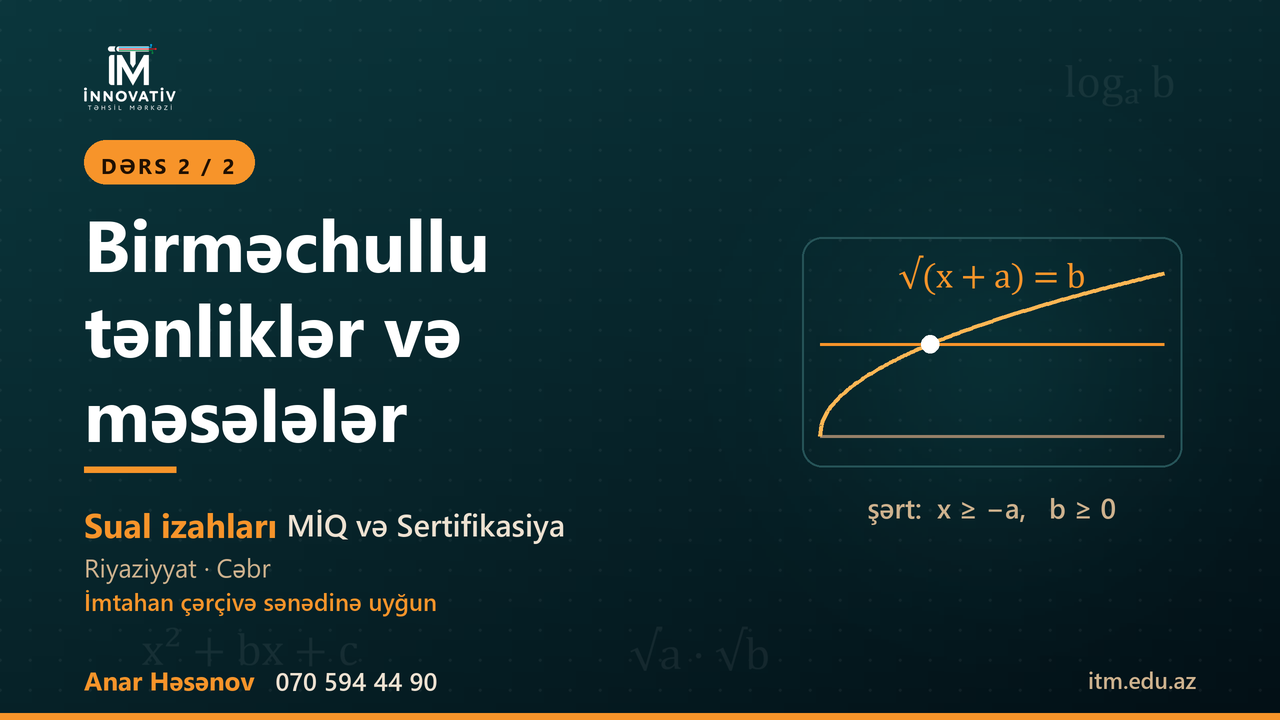 İrrasional tənliklər (Ələddin m kitabı)