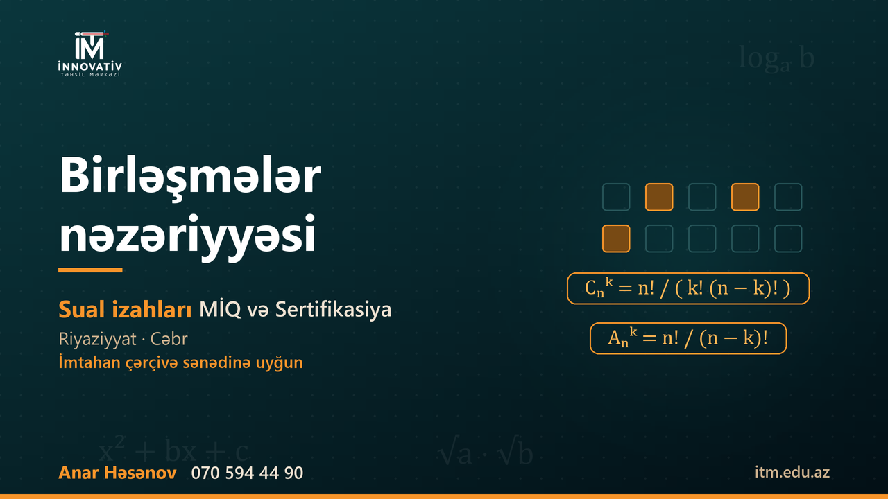 Birləşmələr — seçmə suallar (Ələddin m kitabı)