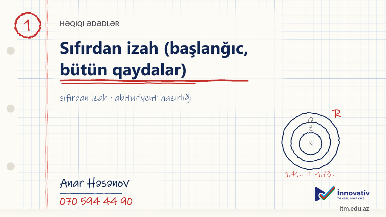 Həqiqi ədədlər — Sıfırdan izah (başlanğıc, bütün qaydalar)