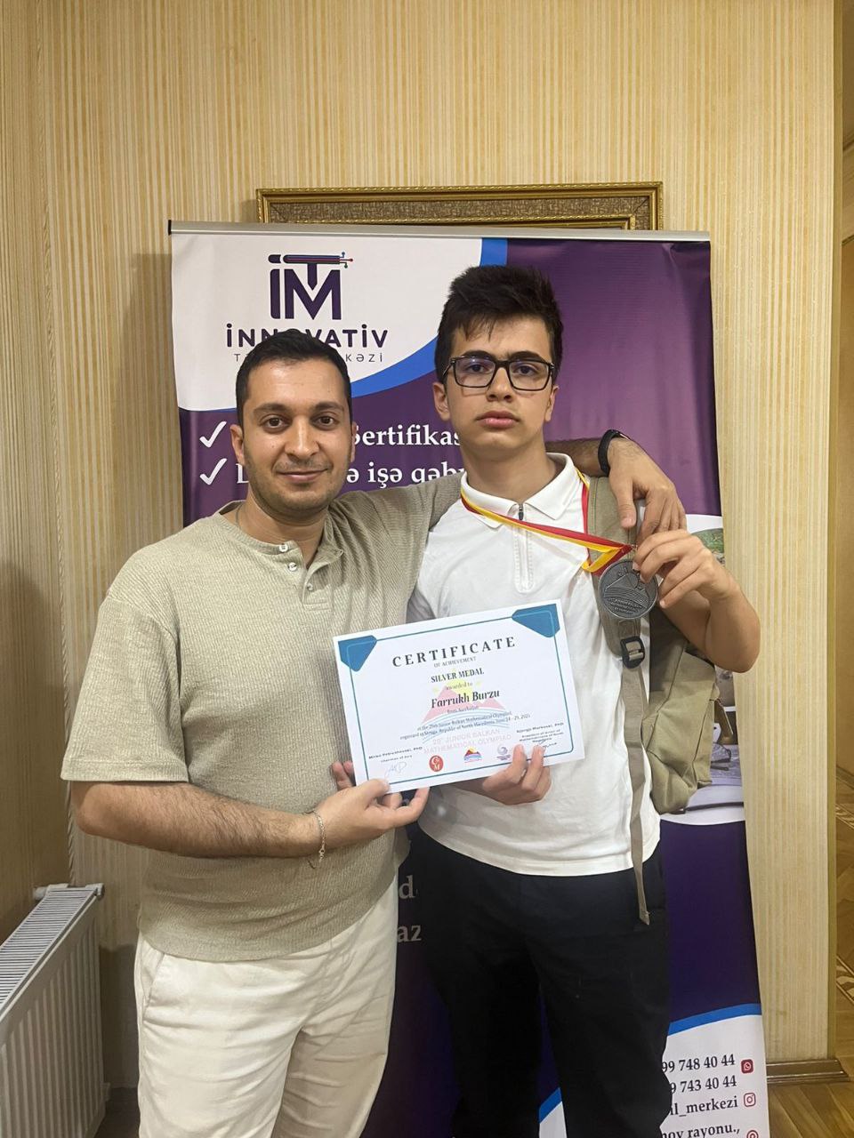 2025-ci ildə Makedoniyada keçirilən JBMO’da Gümüş Medal Qazanan-Fərux Buzcu