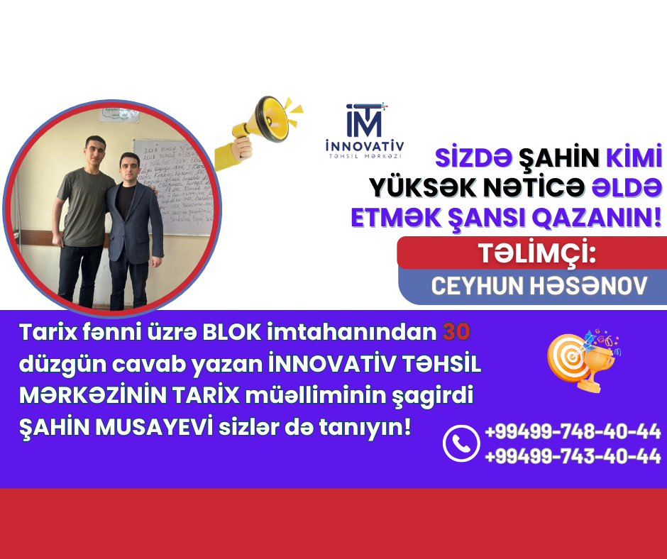 İnnovativ Təhsil Mərkəzinin Daha Bir Uğuru!