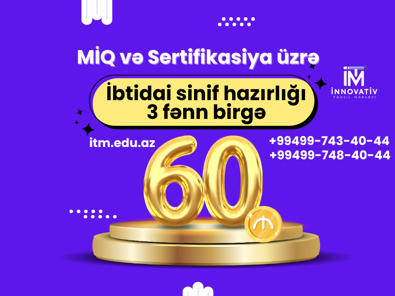İbtidai sinif ixtisası üzrə MİQ & Sertifikasiya imtahanına hazırlıq üçün qeydiyyat başladı!